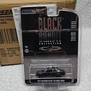 1971 Datsun 510 w/Ski Roof Rack Limited Edition 1:64 Scale Die-cast Black Bandit